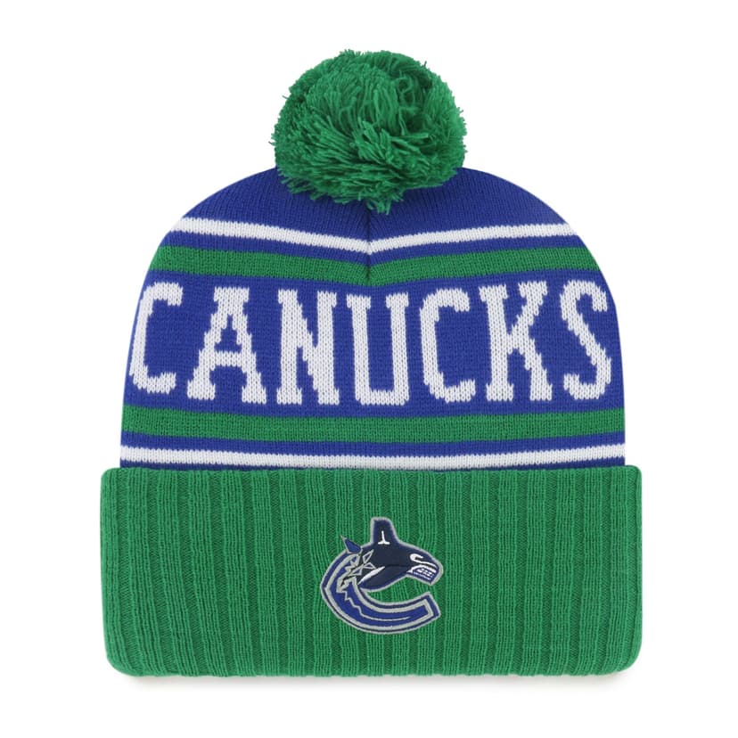 Fan Favorite NHL Vancouver Canucks Adult Standard Mass Knit Toque with Snappy Cuff and Pom Pom
