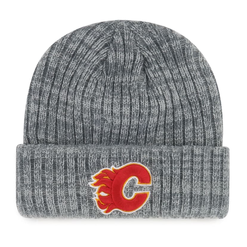Fan Favorite NHL Calgary Flames Mass Frosty Cuff Knit Toque, Grey, Adult