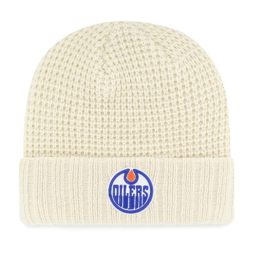 Fan Favourite NHL Edmonton Oilers Mass Clara Cuff Knit Toque, Cream, Women