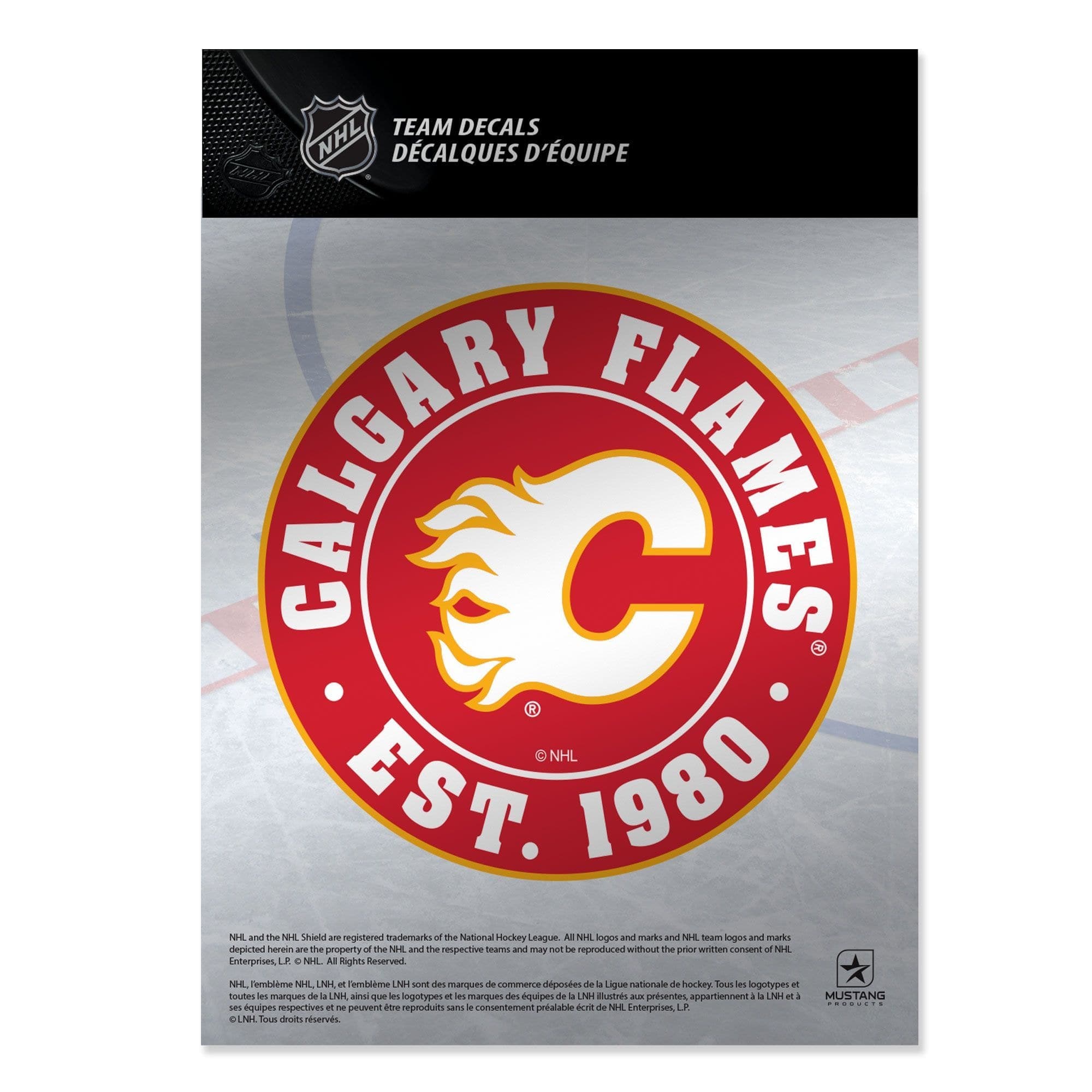 NHL Calgary Flames Chrome Decal, 5-in x 7-in
