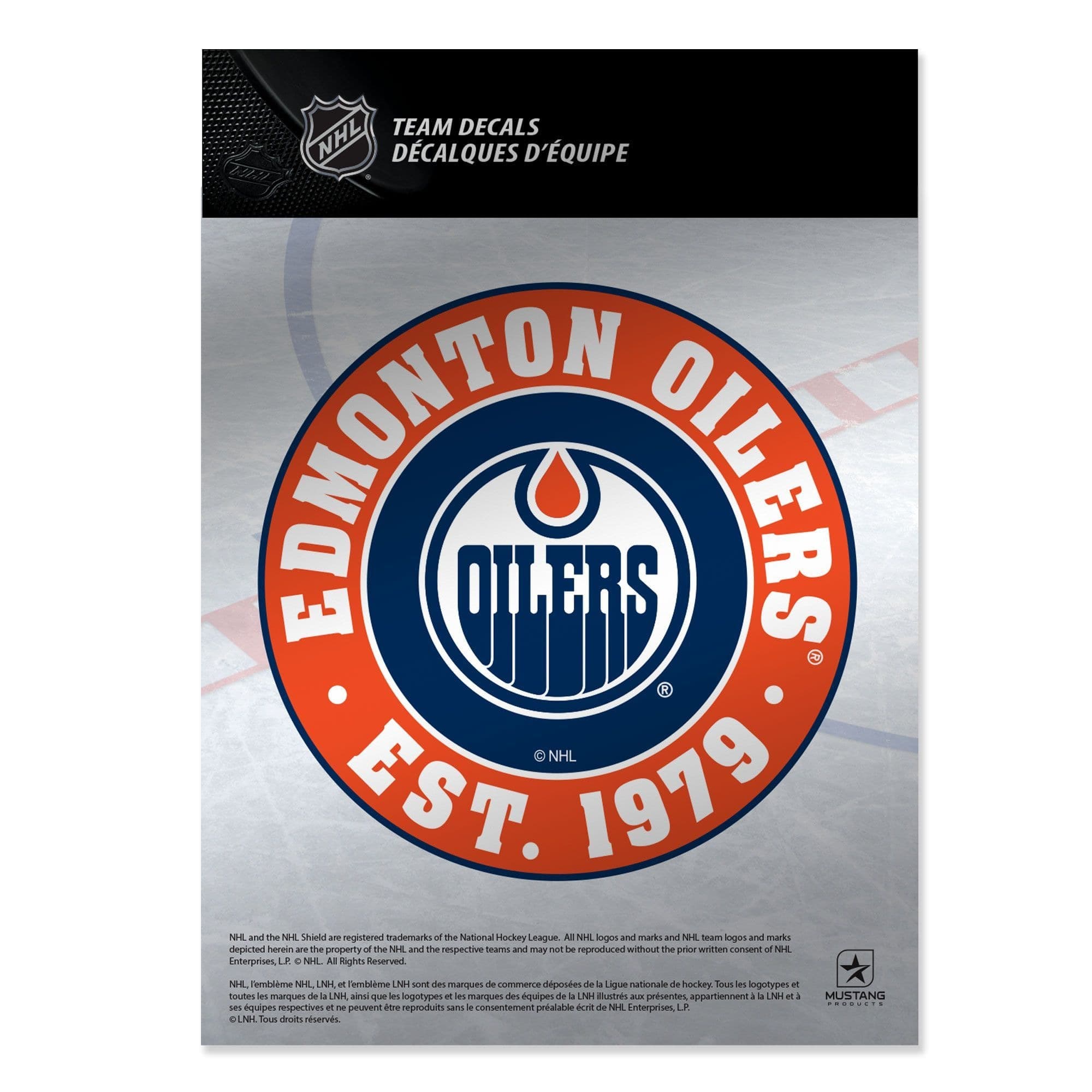 NHL Edmonton Oilers Chrome Decal, 5-in x 7-in