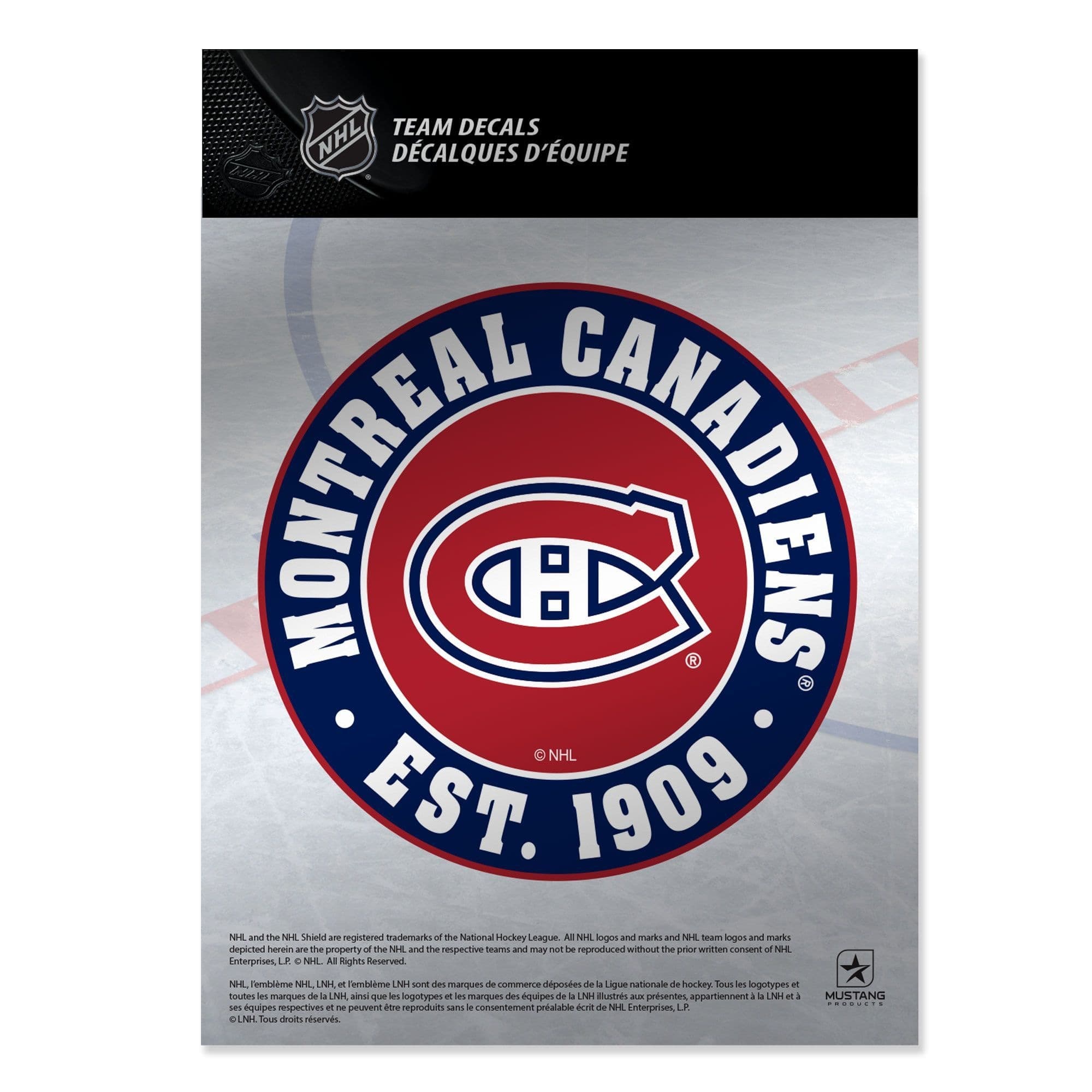 NHL Montreal Canadiens Chrome Decal, 5-in x 7-in