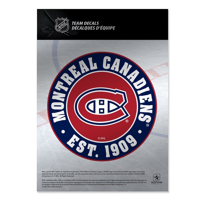 NHL Montreal Canadiens Chrome Decal, 5-in x 7-in