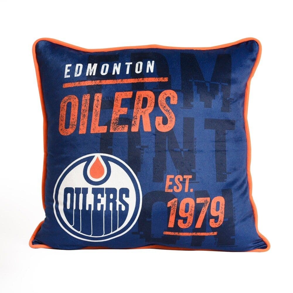 NHL Edmonton Oilers Reversible Decorative Pillow, 18-in x 18-in