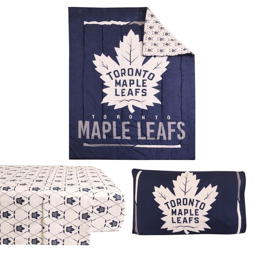 NHL Toronto Maple Leafs Twin Bed in a Bag Set, 4-pc