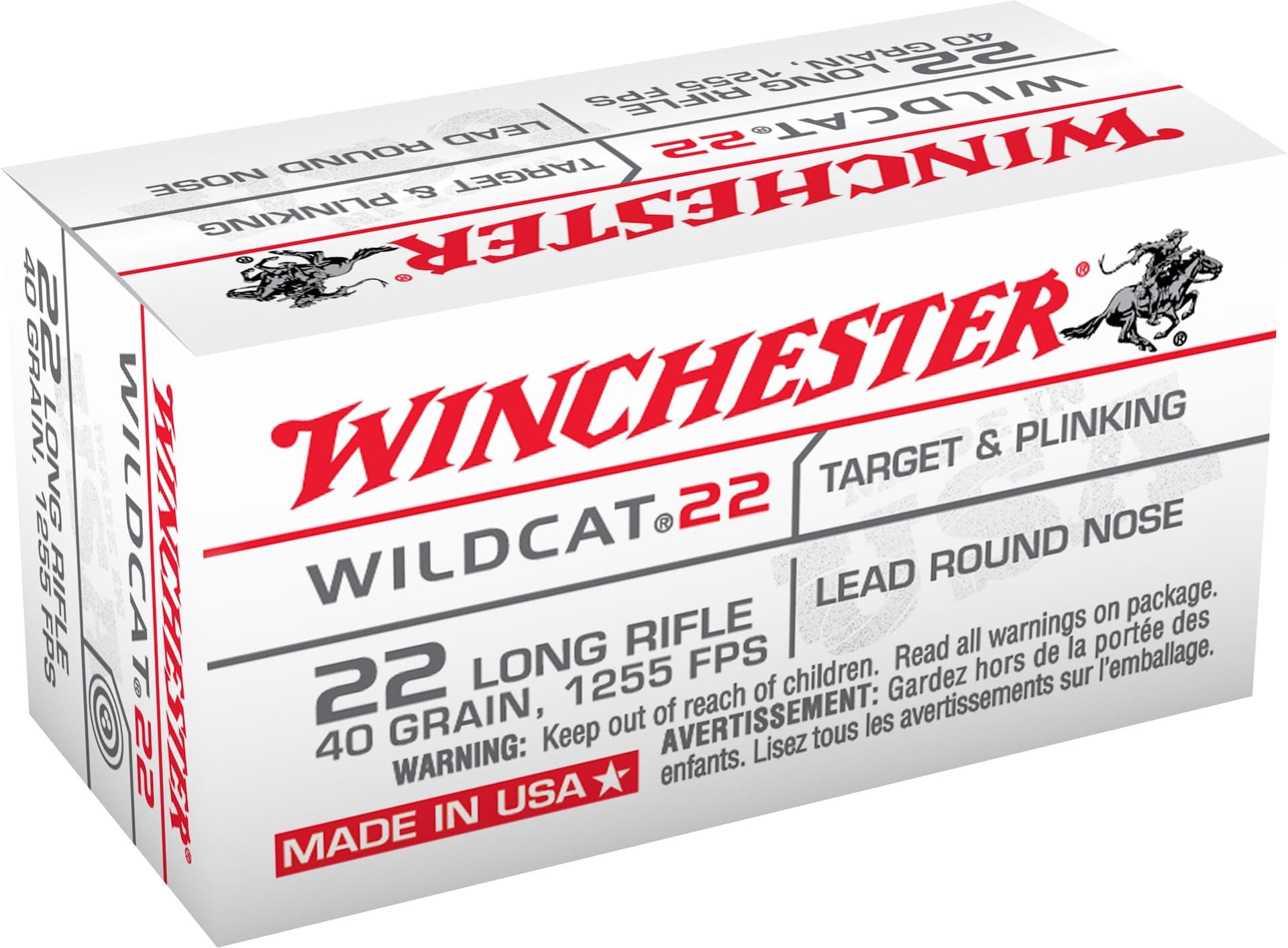Winchester .22 Long Rifle 40-Grain Lead Round Nose Rifle Ammunition