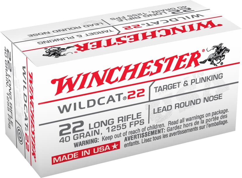 Winchester .22 Long Rifle 40-Grain Lead Round Nose Rifle Ammunition