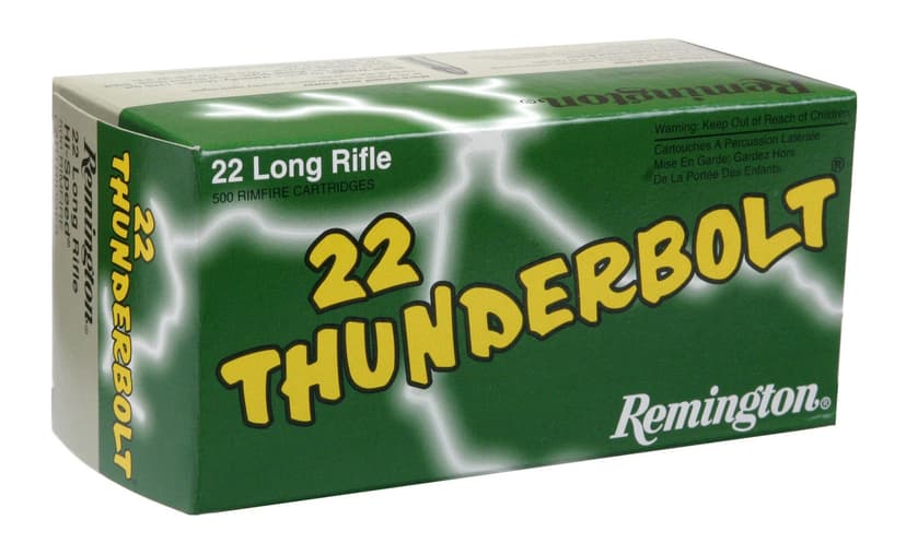 Remington 22B Bulk Pack Thunderbolt Round Nose Rifle Ammunition, 500-pk