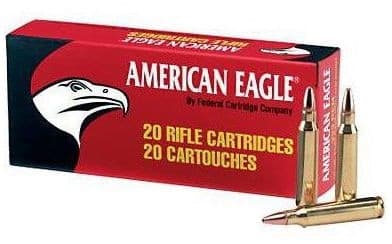 Federal American Eagle FMJ Boat Tail, .223 Calibre REM, 55-Grain
