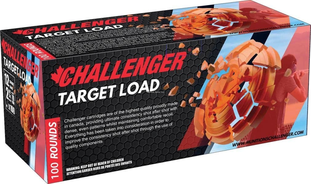 Challenger 43018 Target Load 12-Gauge #8 Shotshell Ammunition, 2-3/4-in, 1-1/8-oz