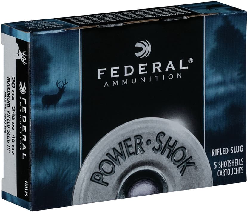 Federal Power Shok 20GA 2-3/4-in MAX. 3/4-oz HOLLOW POINT