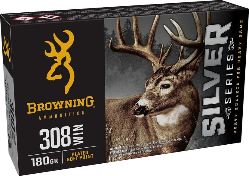 Browning Silver Series 308 Winchester 180-Grain Soft Point Rifle Ammunition