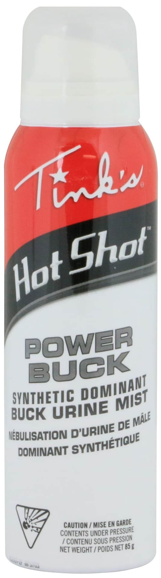 Tink's Hot Shot Power Buck Synthetic Hunting Buck Urine Attractant Spray, 85-g