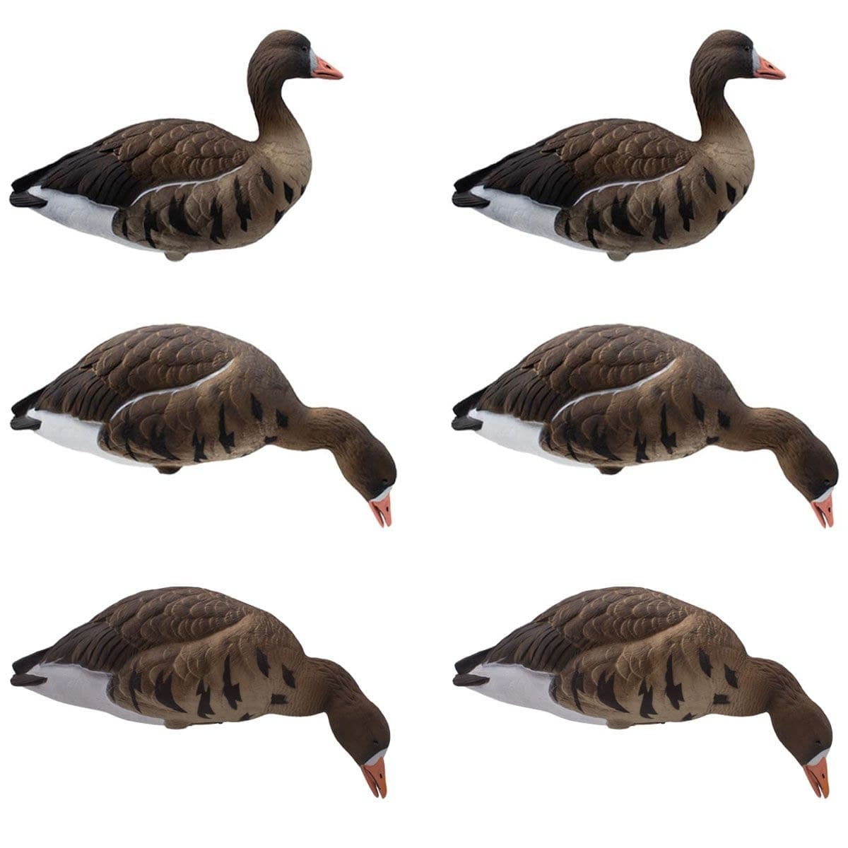Final Approach Full Body Speck Hunting Geese Decoy with 19-in Metal Stake
