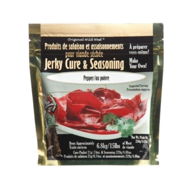Original Wild West Jerky Cure and Seasoning, Pepper, 250-g