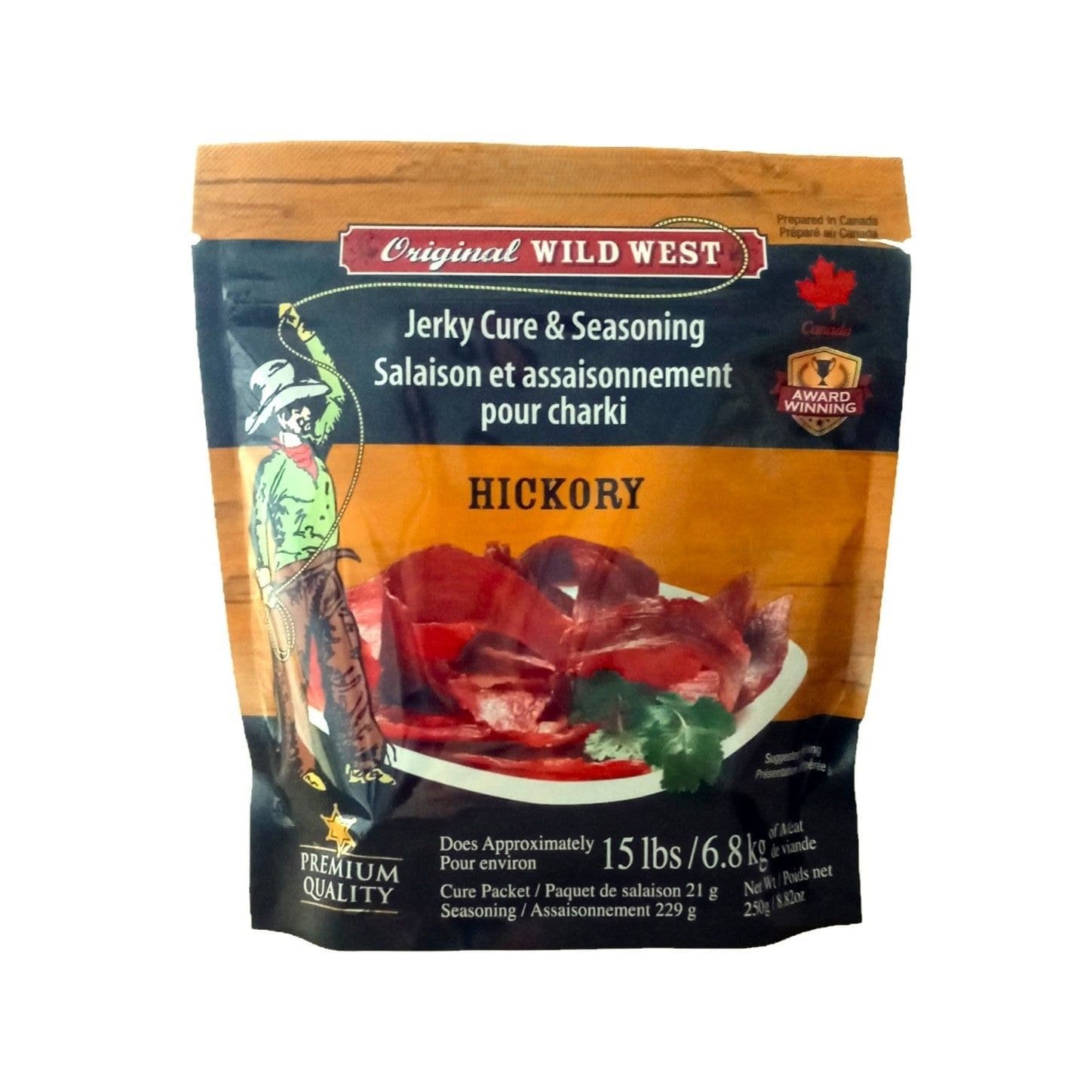 Original Wild West Jerky Cure and Seasoning, Hickory, 250-g