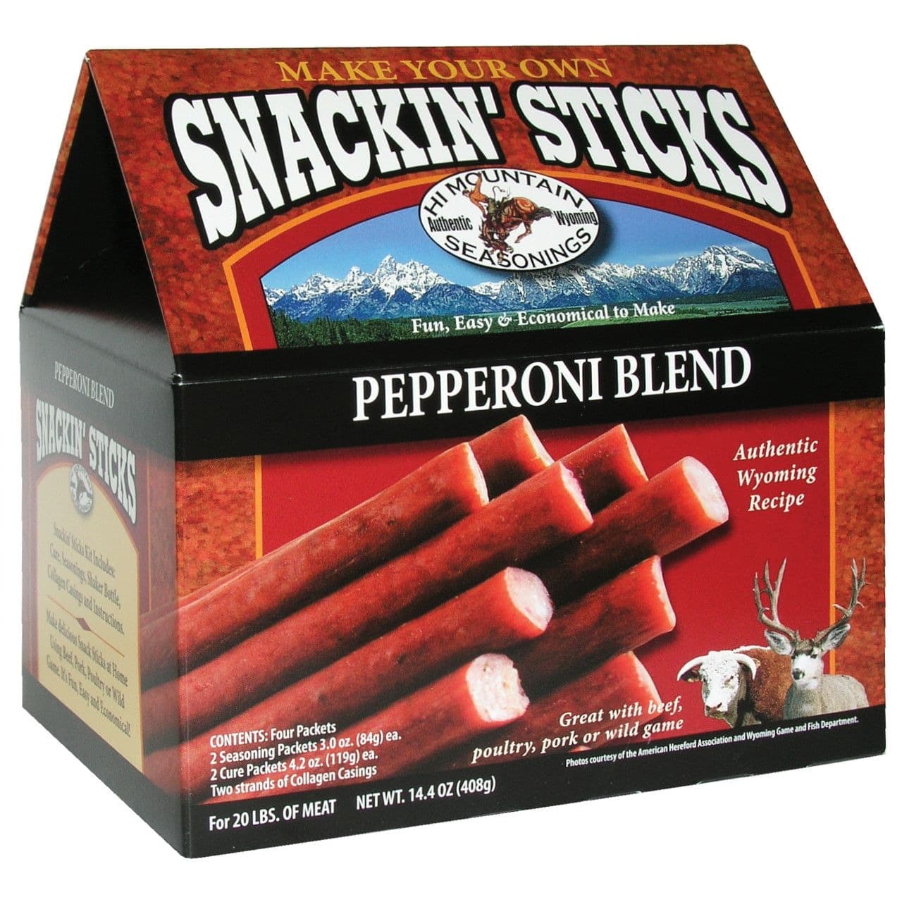 Hi Mountain Make Your Own Snackin' Sticks Kit, Pepperoni Blend, 408-g
