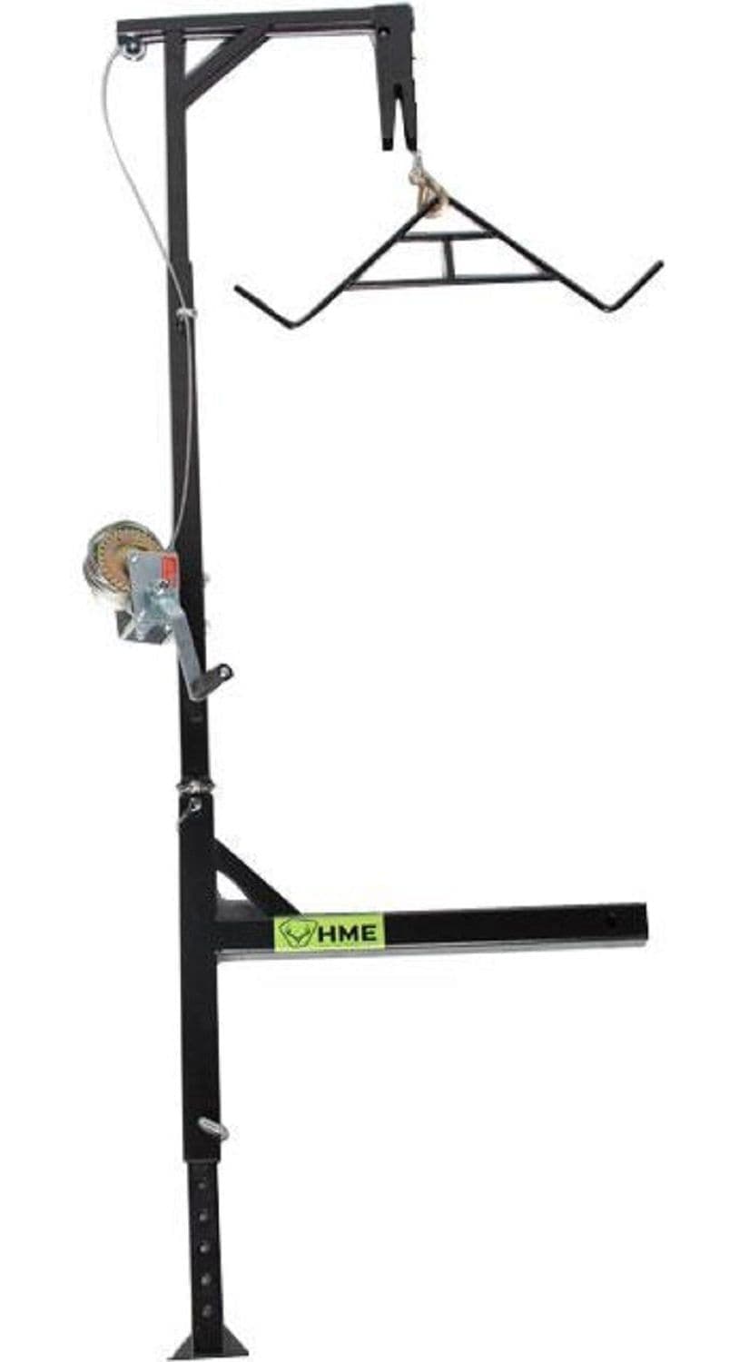 HME Truck Hitch Game Hoist Kit, Winch/Gambrel, Black
