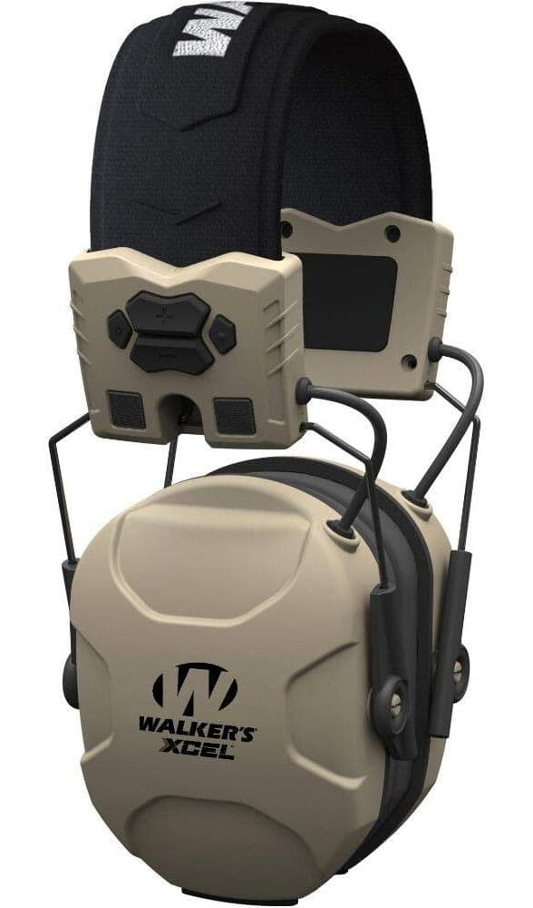 Walker's XCEL 100 Digital Electronic Hunting Shooting Earmuffs, Grey