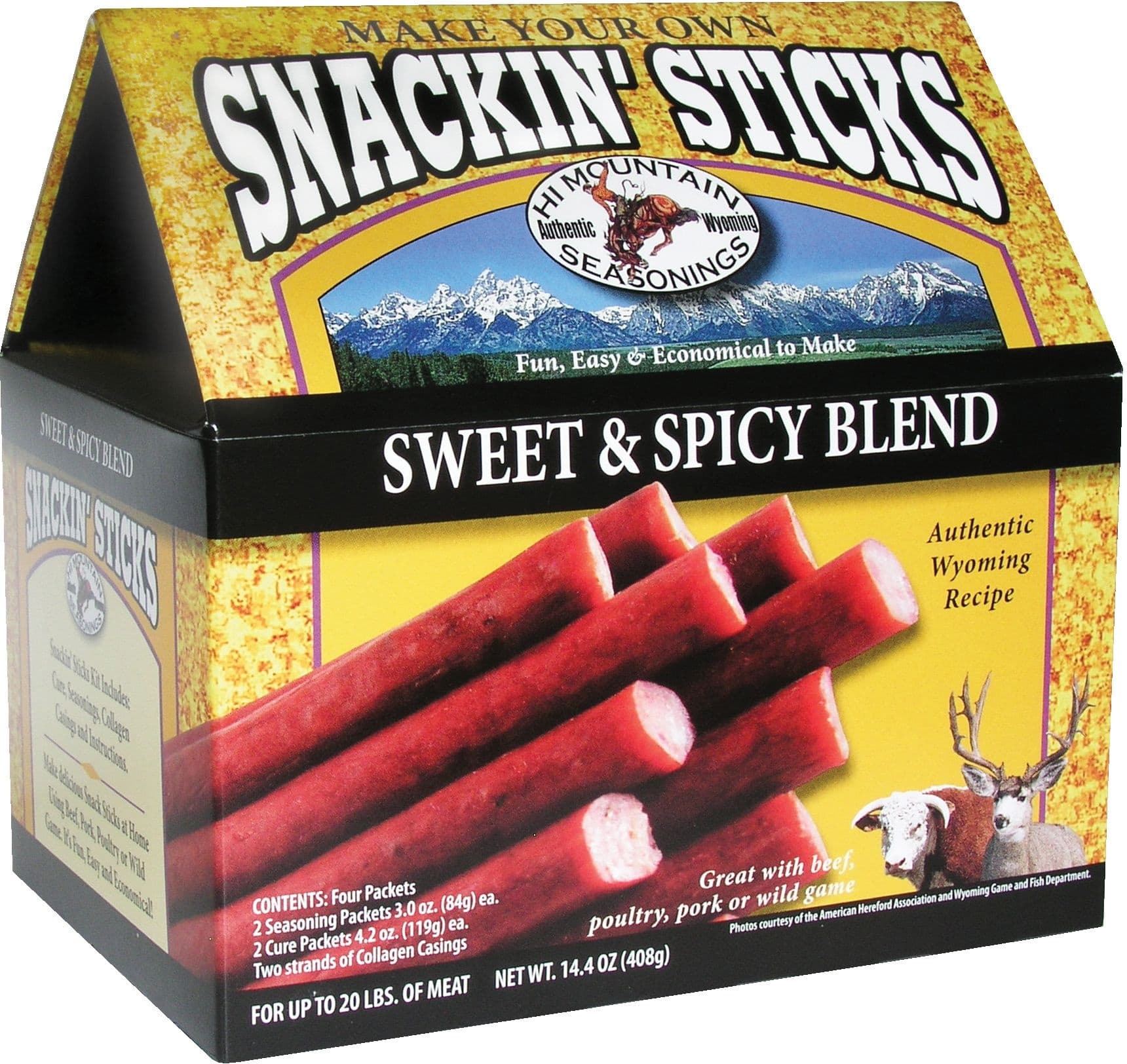 Hi Mountain Snackin' Sticks Kit, Sweet & Spicy Blend, 408-g