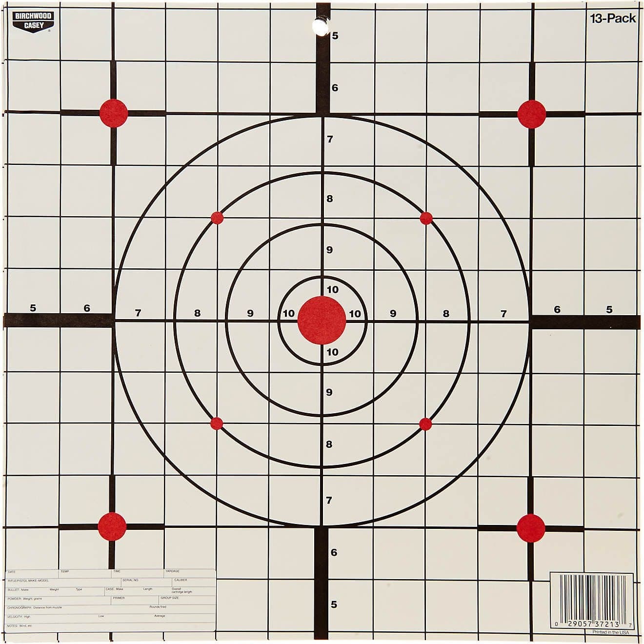Birchwood Casey EZE Scorer Sight-In Paper Shooting Target, 12-in, 13-pk