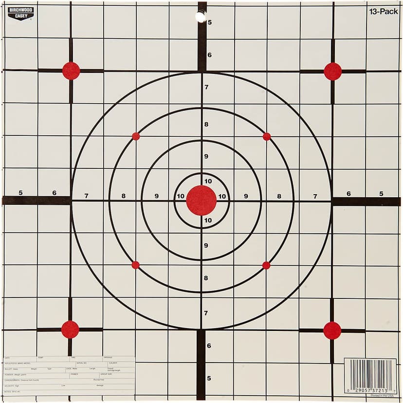 Birchwood Casey EZE Scorer Sight-In Paper Shooting Target, 12-in, 13-pk