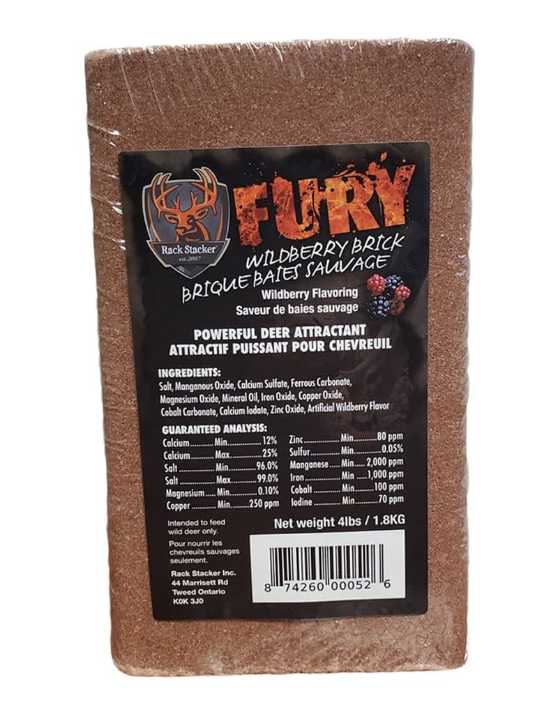 Rack Stacker Fury Hunting Powerful Deer Attractant Brick, Wildberry, 1.8-kg