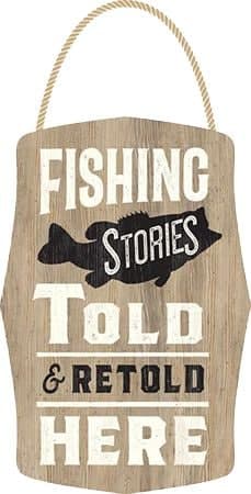 Open Road Brands Rustic Die Cut Flat MDF Hanger Decor Sign with Natural Rope, Wood, Green