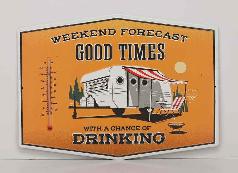 Open Road Brands "Life Needs More Bait & Tackle" Decorative Thermometer Sign
