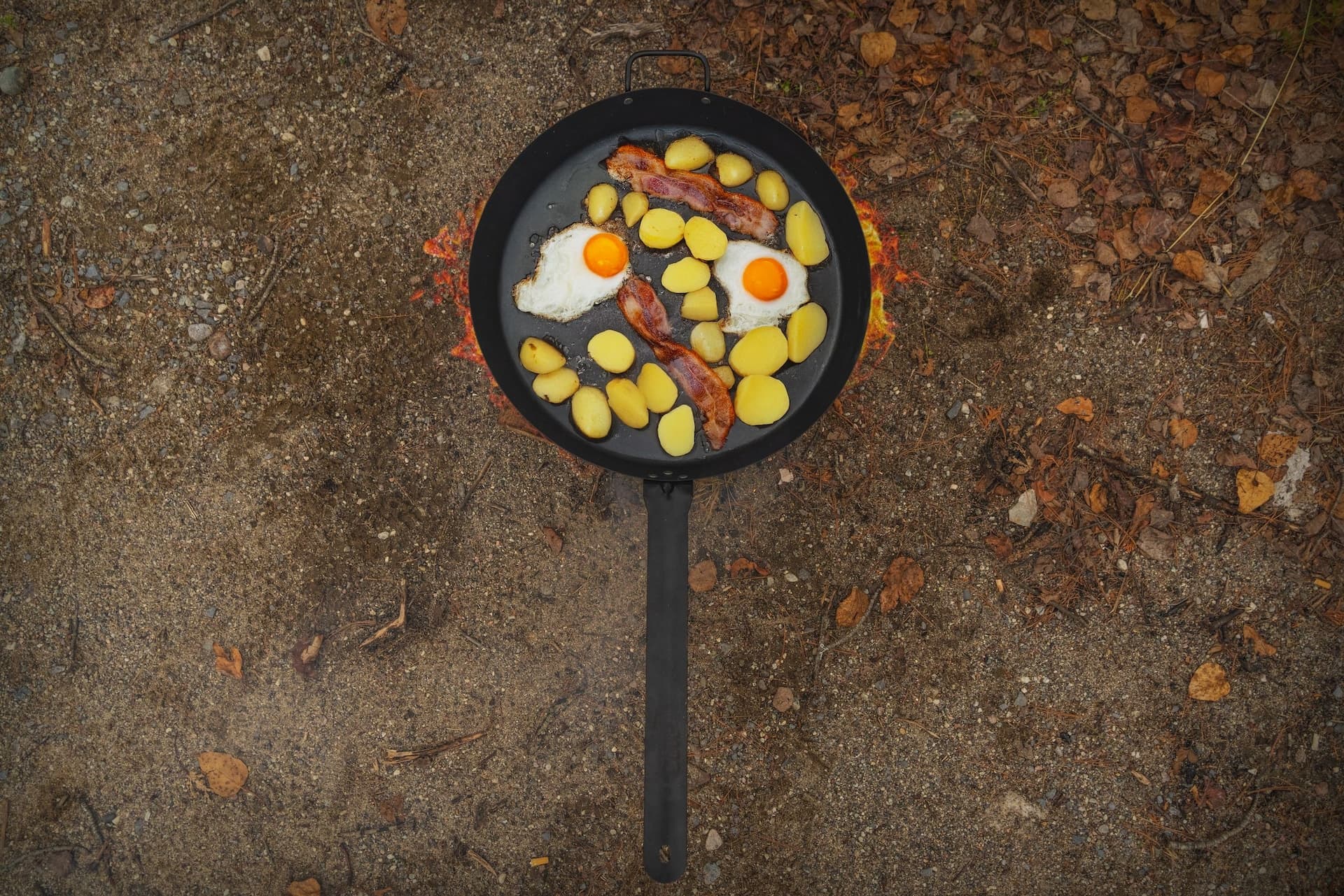 ETIC 20-in Steel Skillet with 18-in Handle