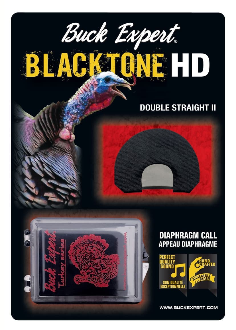 Buck Expert Black Tone HD Double Straight Turkey Diaphragm Call