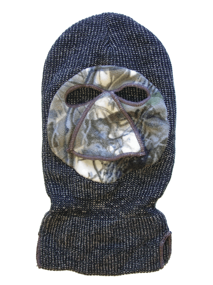 Comfortable Warm Balaclava Hat with Full Face Mask for Hunting, One Size, Camo/Grey