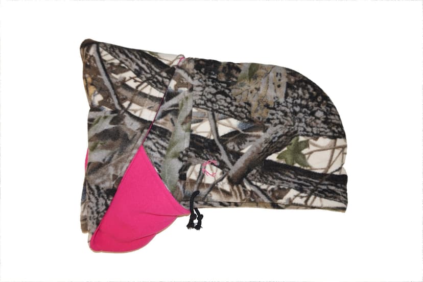 Hot Shot Women's Warm Polar Fleece 2-in-1 Hood and Scarf for Hunting/Hiking, Camo/Pink