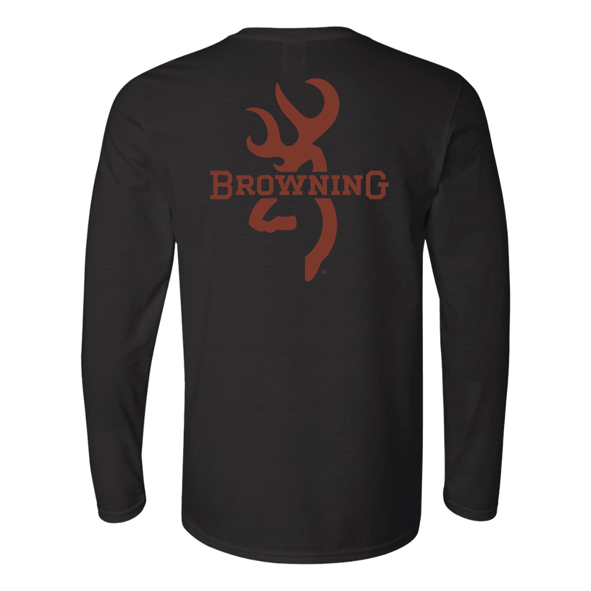 Browning Ovix Camo Buckmark Tee Long Sleeve, Large, Outdoor Enthusiast Clothing