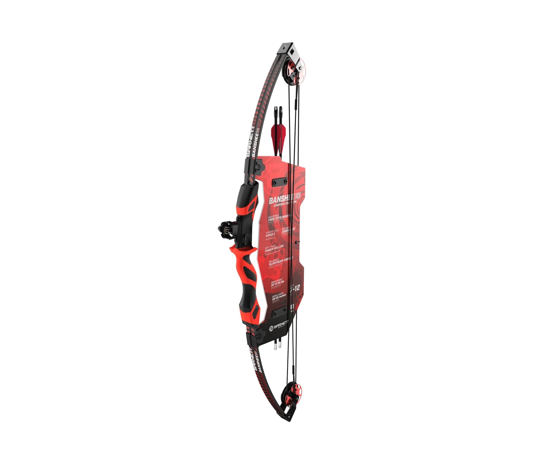 Barnett Youth Kids' Banshee G3 Compound Bow Combo with Arrows, Ambidextrous Riser Design, Ages 7-12