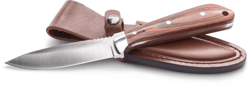 Huntshield Canadian Huntsman Knife w/ Brown Leather Sheath