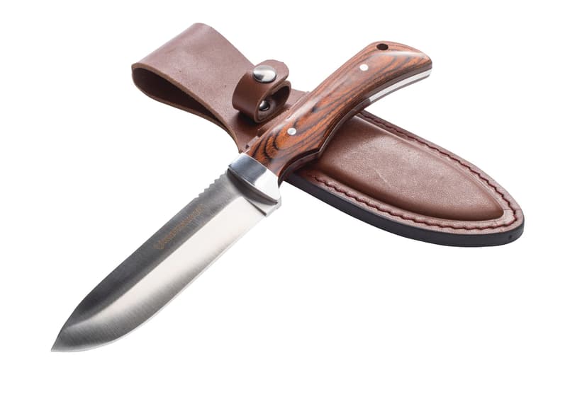 Huntshield Canadian All-Purpose Hunter Knife with Leather Sheath