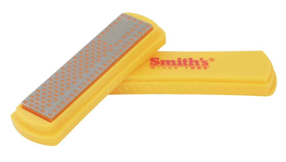 Smith's Diamond ComPact Knife & Small Cutting Tools SharPening Stone with Cover, 4-in