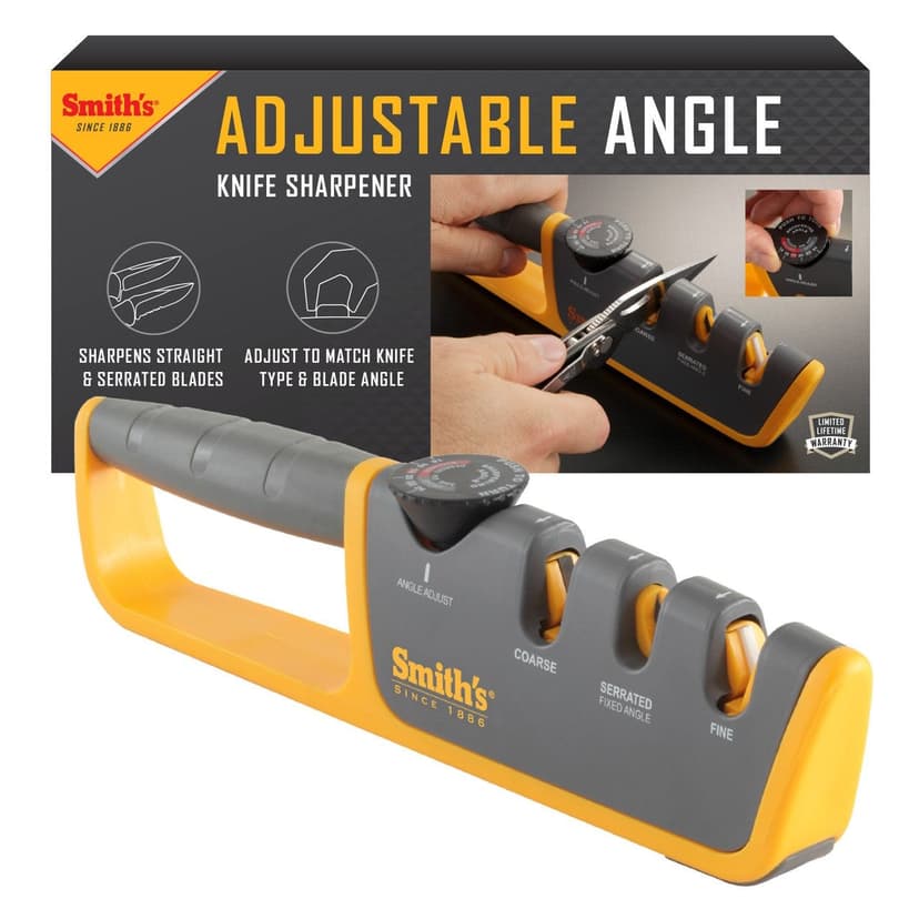 Smith's Adjustable Angle Pull-Thru Knife Sharpener, 2-Stage