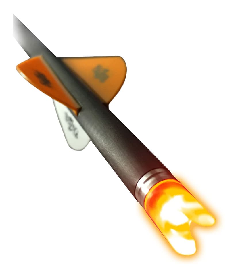 Ravin Hunting Crossbow Arrows w/ Lighted Nocks & 100 Grain Field Tips/Broadheads, Orange, 3-pk