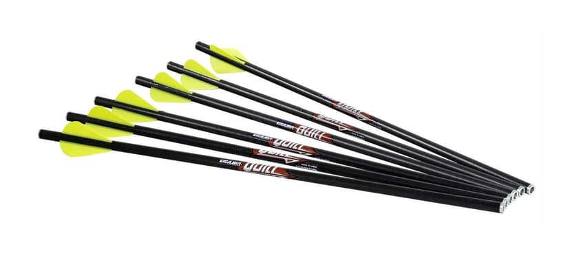 Excalibur Quill Carbon Shaft Hunting Crossbow Arrows, 16.5-in, Black/Yellow, 6-pk