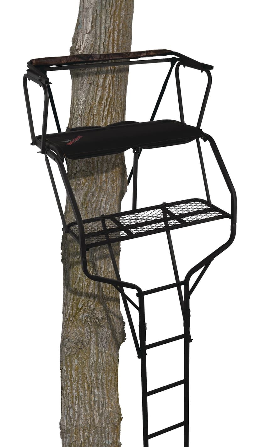 Big Game Guardian XLT 2-Person Ladder Tree Stand with Seat & Shooting Rail For Hunting, 18-ft