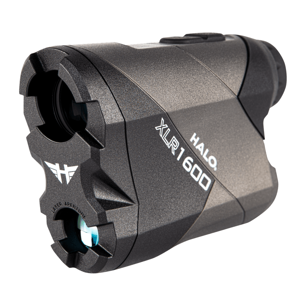 Halo XLR1500-8 Hunting Scope Laser Range Finder, Black w/ Battery, Lanyard & Lens Cloth