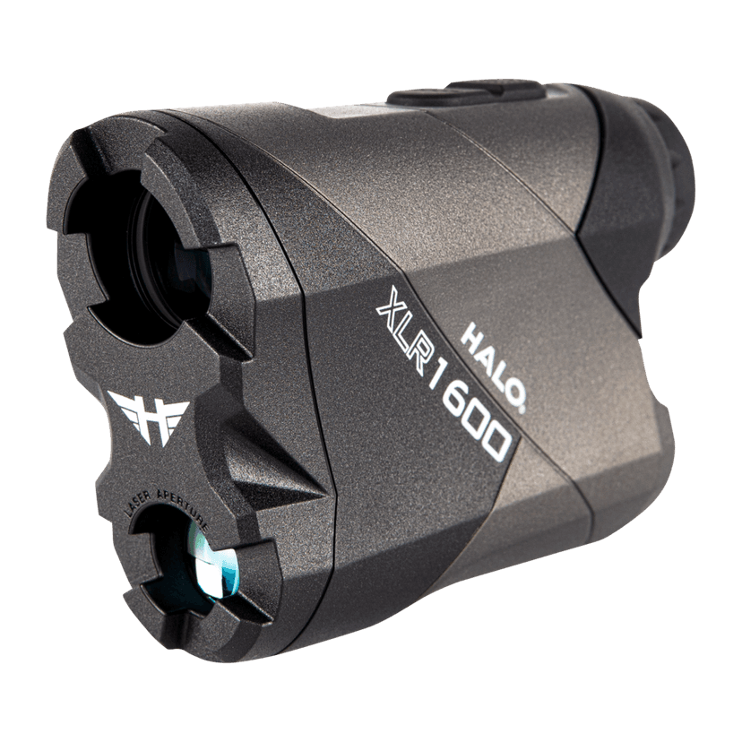 Halo XLR1500-8 Hunting Scope Laser Range Finder, Black w/ Battery, Lanyard & Lens Cloth