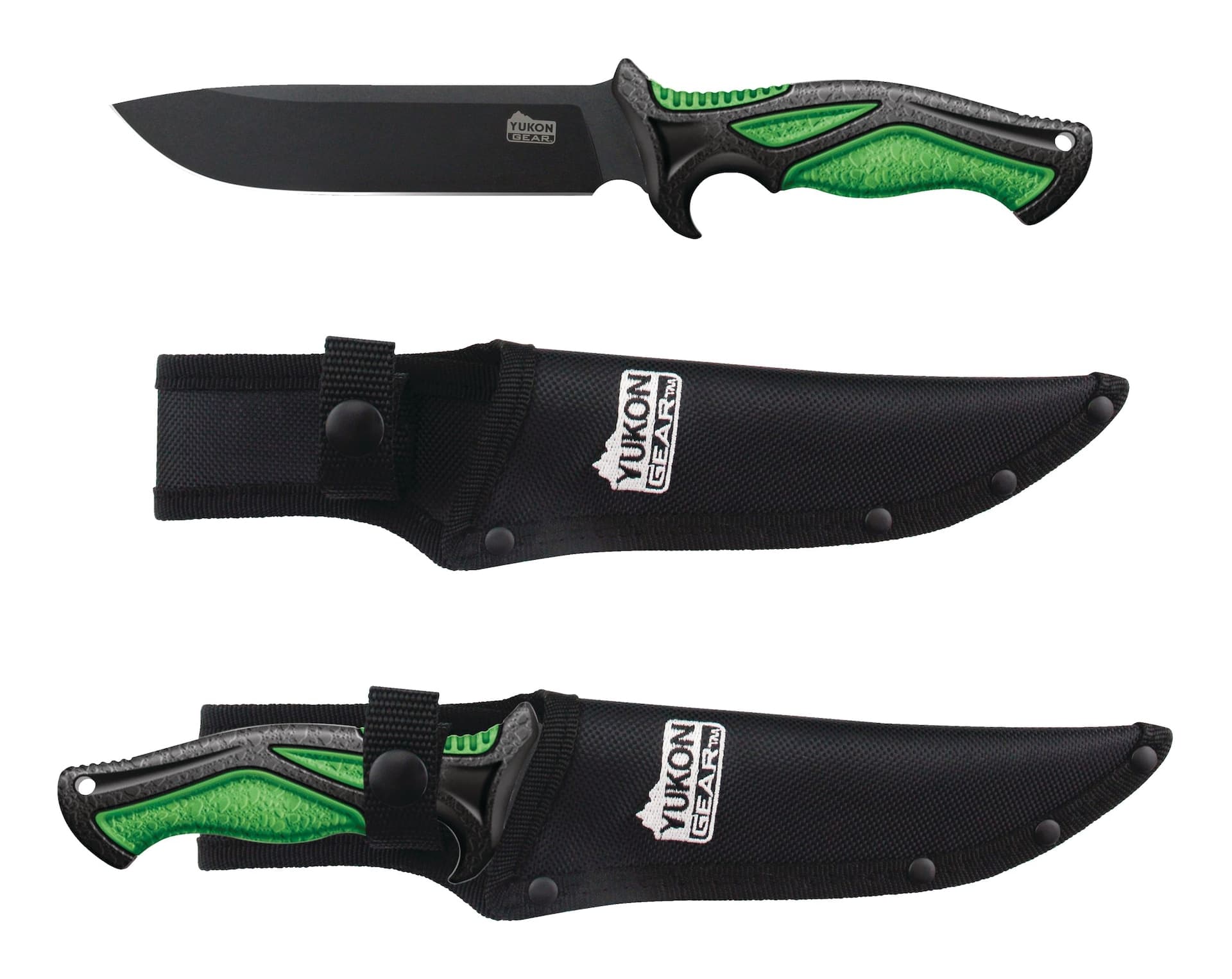 Yukon Gear XL Hunting Knife w/ Sheath, Black