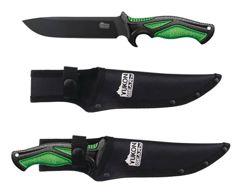 Yukon Gear XL Hunting Knife w/ Sheath, Black