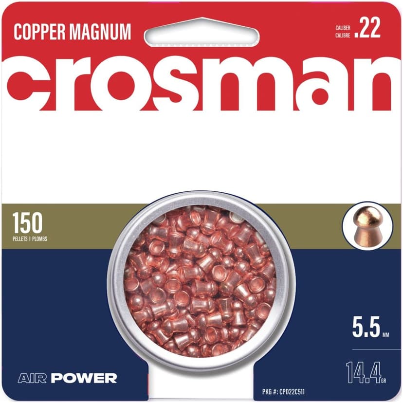 Crosman® .22 Caliber Copper Air Gun Pellets, 150-pk