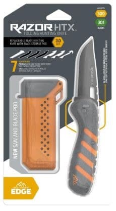 Outdoor Edge Razor HTX 3-in Folder Gray and Orange