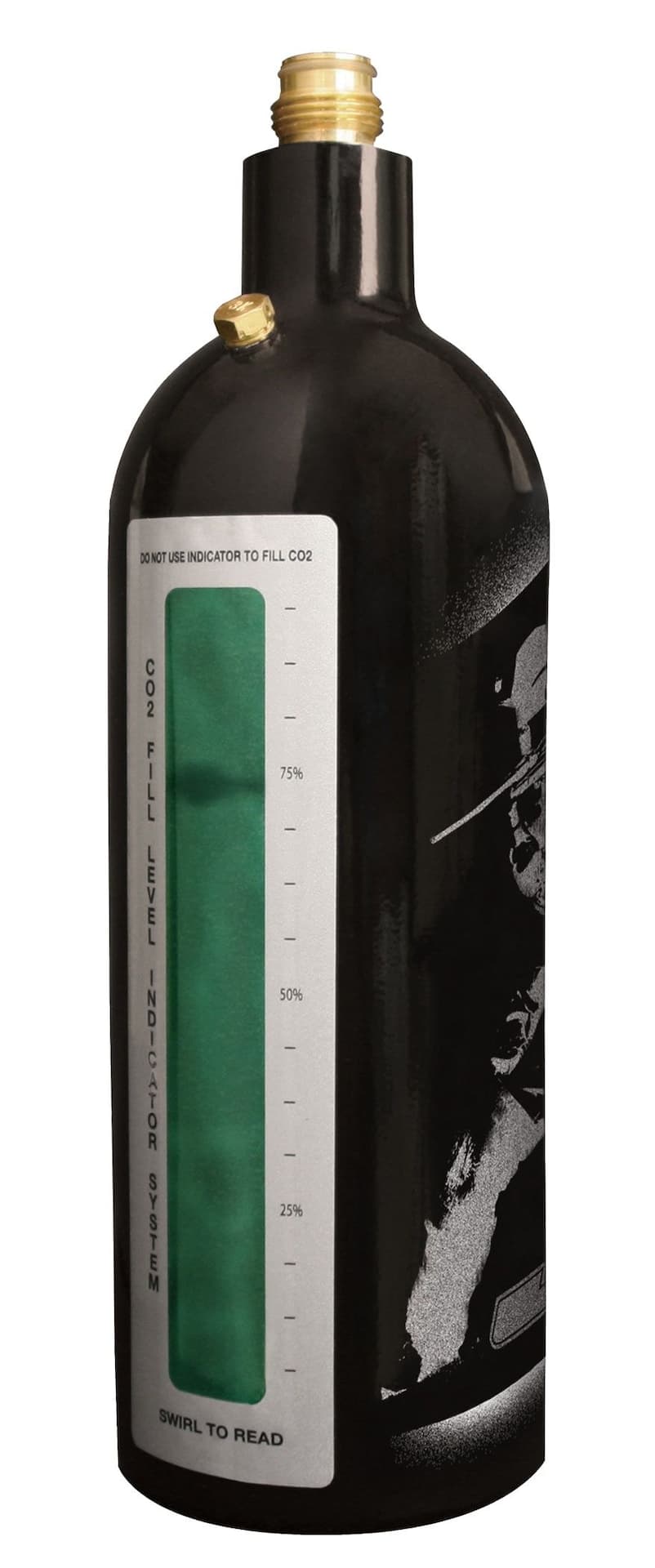 JT Paintball Refillable CO2 Bottle, 24-oz