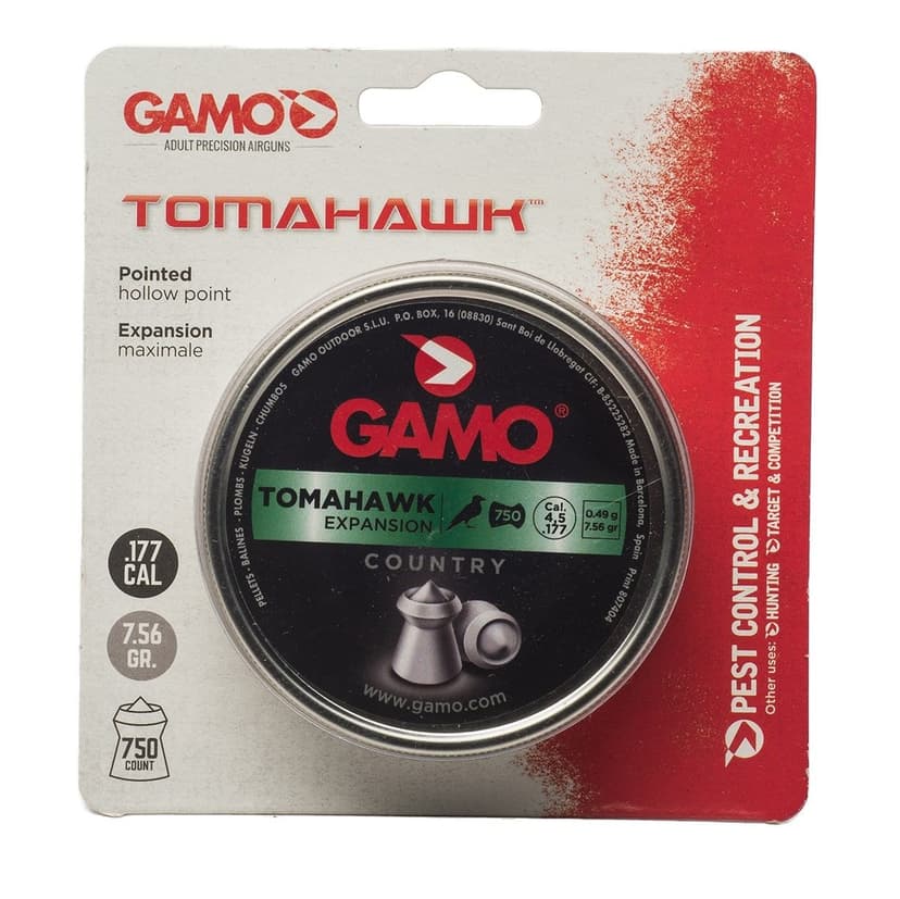 Gamo Tomahawk Pointed Hollow Point Pellets, .177, 750-pk